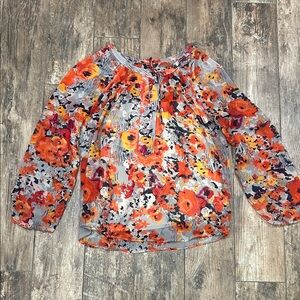 Daisy Fuentes Multicolor Floral Top